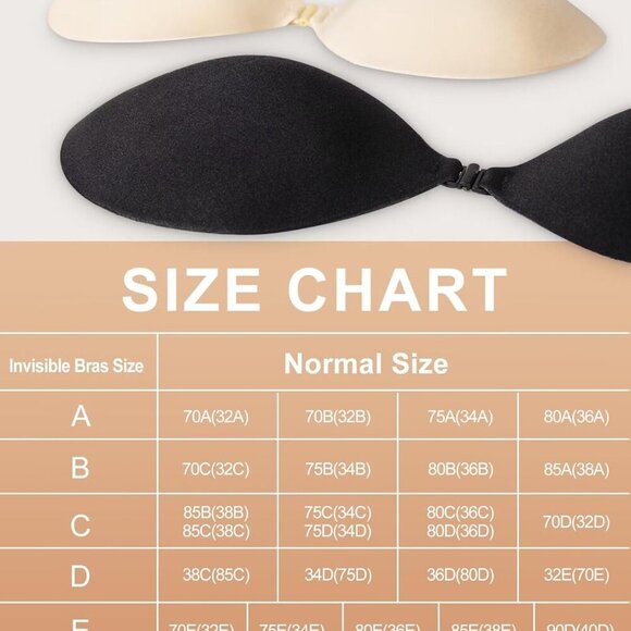 Sticky Bra Push Up - Strapless Adhesive Bras,Invisible Backless Bra,Lift Support - Picture 6 of 7